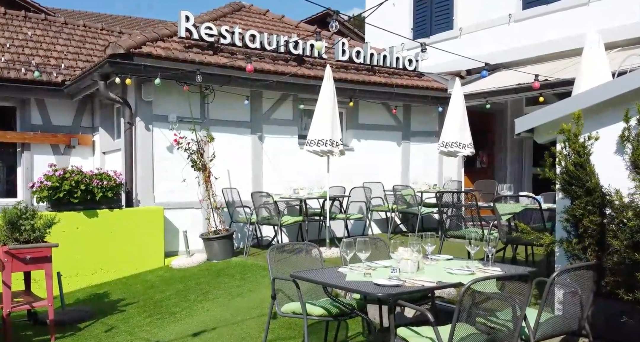 Restaurant mit Gartenterrasse Garten Bauma Zürcher Oberland